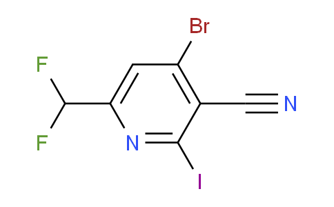 4-Bromo-3-cyano-6-(difluoromethyl)-2-iodopyridine