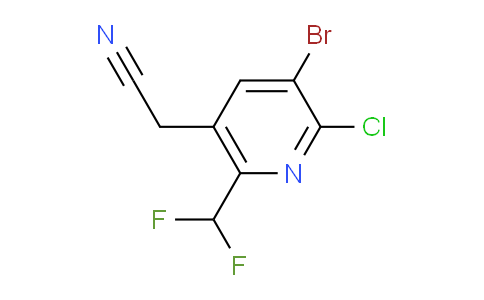 AM207445 | 1805359-46-9 | 3-Bromo-2-chloro-6-(difluoromethyl)pyridine-5-acetonitrile