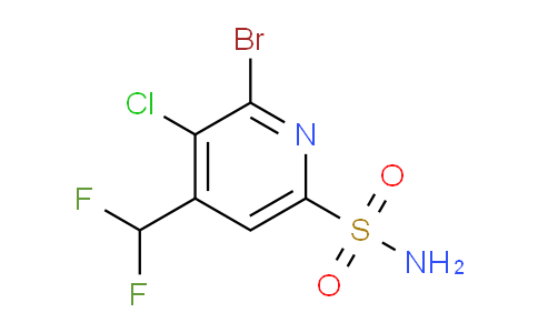 2-Bromo-3-chloro-4-(difluoromethyl)pyridine-6-sulfonamide