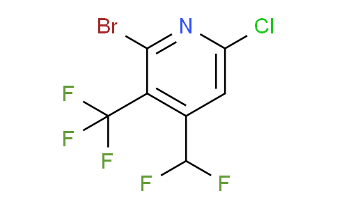 2-Bromo-6-chloro-4-(difluoromethyl)-3-(trifluoromethyl)pyridine