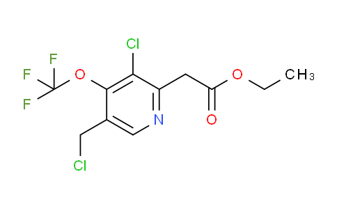 Ethyl 3-chloro-5-(chloromethyl)-4-(trifluoromethoxy)pyridine-2-acetate