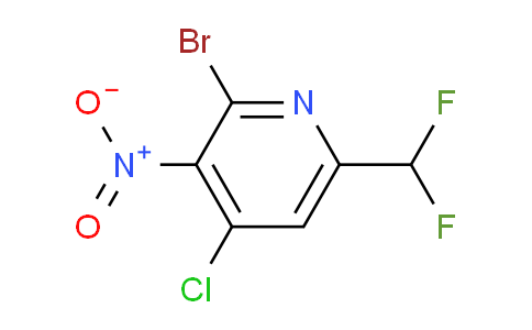 2-Bromo-4-chloro-6-(difluoromethyl)-3-nitropyridine