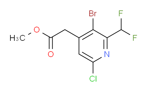 Methyl 3-bromo-6-chloro-2-(difluoromethyl)pyridine-4-acetate