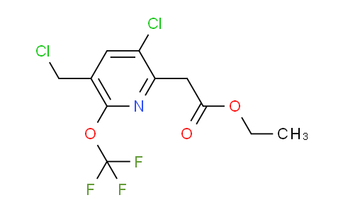 Ethyl 3-chloro-5-(chloromethyl)-6-(trifluoromethoxy)pyridine-2-acetate