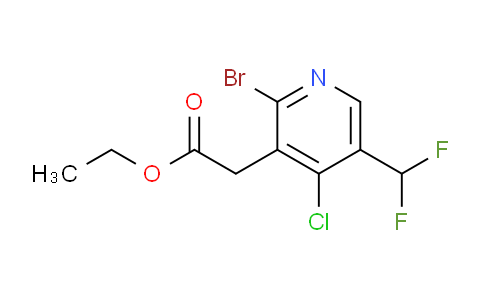 Ethyl 2-bromo-4-chloro-5-(difluoromethyl)pyridine-3-acetate