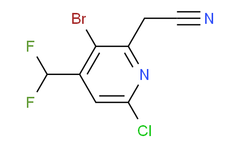 3-Bromo-6-chloro-4-(difluoromethyl)pyridine-2-acetonitrile