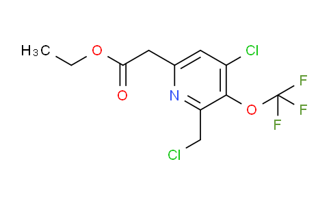 Ethyl 4-chloro-2-(chloromethyl)-3-(trifluoromethoxy)pyridine-6-acetate