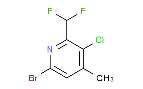 6-Bromo-3-chloro-2-(difluoromethyl)-4-methylpyridine