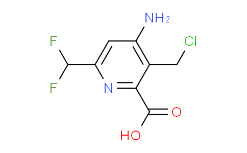 AM207684 | 1806015-30-4 | 4-Amino-3-(chloromethyl)-6-(difluoromethyl)pyridine-2-carboxylic acid