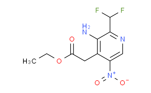 Ethyl 3-amino-2-(difluoromethyl)-5-nitropyridine-4-acetate