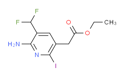 Ethyl 2-amino-3-(difluoromethyl)-6-iodopyridine-5-acetate