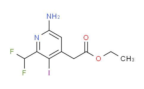 Ethyl 6-amino-2-(difluoromethyl)-3-iodopyridine-4-acetate