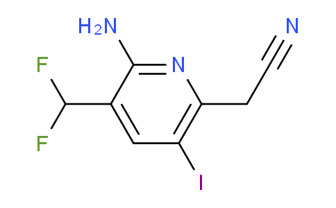 2-Amino-3-(difluoromethyl)-5-iodopyridine-6-acetonitrile