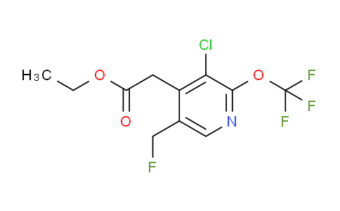 Ethyl 3-chloro-5-(fluoromethyl)-2-(trifluoromethoxy)pyridine-4-acetate