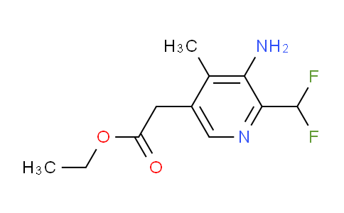 Ethyl 3-amino-2-(difluoromethyl)-4-methylpyridine-5-acetate