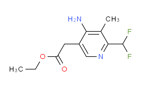 Ethyl 4-amino-2-(difluoromethyl)-3-methylpyridine-5-acetate