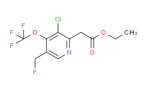 Ethyl 3-chloro-5-(fluoromethyl)-4-(trifluoromethoxy)pyridine-2-acetate