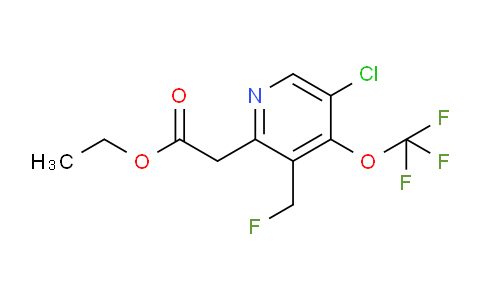 Ethyl 5-chloro-3-(fluoromethyl)-4-(trifluoromethoxy)pyridine-2-acetate