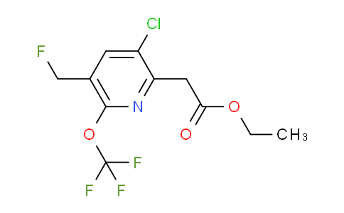 Ethyl 3-chloro-5-(fluoromethyl)-6-(trifluoromethoxy)pyridine-2-acetate