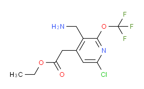 Ethyl 3-(aminomethyl)-6-chloro-2-(trifluoromethoxy)pyridine-4-acetate