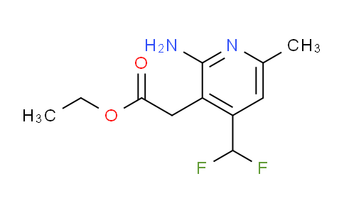 Ethyl 2-amino-4-(difluoromethyl)-6-methylpyridine-3-acetate