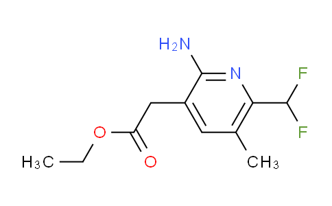 Ethyl 2-amino-6-(difluoromethyl)-5-methylpyridine-3-acetate