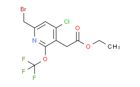 Ethyl 6-(bromomethyl)-4-chloro-2-(trifluoromethoxy)pyridine-3-acetate
