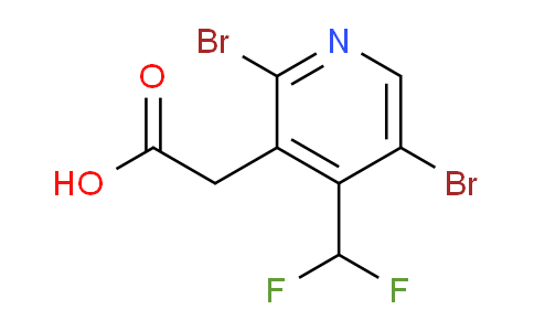 2,5-Dibromo-4-(difluoromethyl)pyridine-3-acetic acid