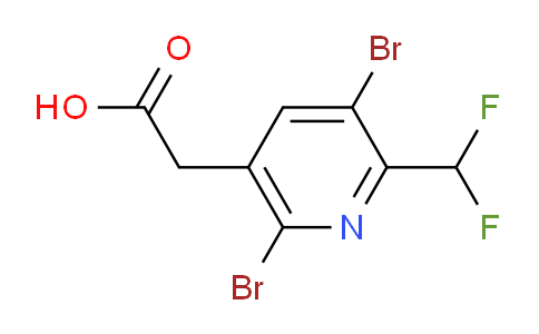 3,6-Dibromo-2-(difluoromethyl)pyridine-5-acetic acid