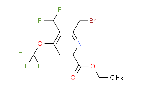 Ethyl 2-(bromomethyl)-3-(difluoromethyl)-4-(trifluoromethoxy)pyridine-6-carboxylate