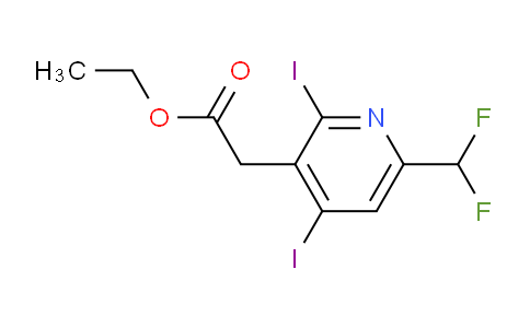 AM208684 | 1805049-93-7 | Ethyl 6-(difluoromethyl)-2,4-diiodopyridine-3-acetate