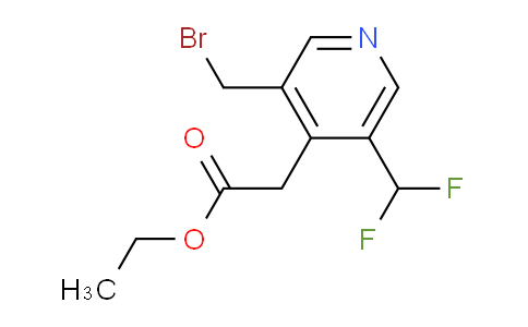 Ethyl 3-(bromomethyl)-5-(difluoromethyl)pyridine-4-acetate