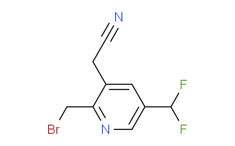 2-(Bromomethyl)-5-(difluoromethyl)pyridine-3-acetonitrile
