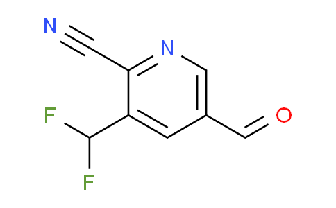 2-Cyano-3-(difluoromethyl)pyridine-5-carboxaldehyde