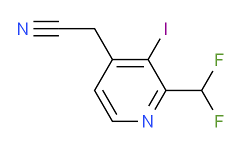 2-(Difluoromethyl)-3-iodopyridine-4-acetonitrile