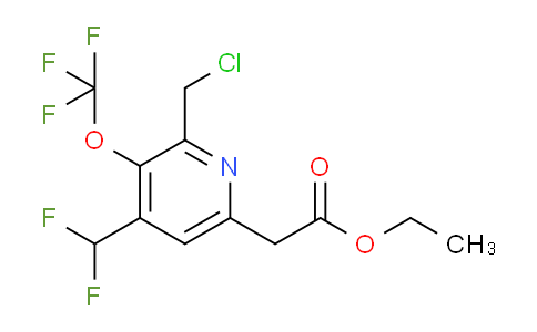 AM209504 | 1804659-65-1 | Ethyl 2-(chloromethyl)-4-(difluoromethyl)-3-(trifluoromethoxy)pyridine-6-acetate