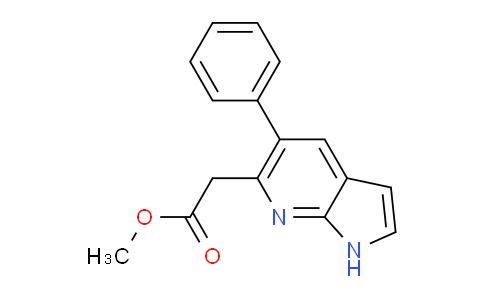 Methyl 5-phenyl-1H-pyrrolo[2,3-b]pyridine-6-acetate