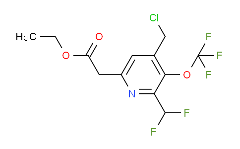 Ethyl 4-(chloromethyl)-2-(difluoromethyl)-3-(trifluoromethoxy)pyridine-6-acetate