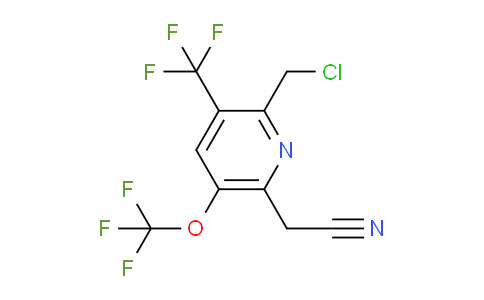 AM209675 | 1804363-75-4 | 2-(Chloromethyl)-5-(trifluoromethoxy)-3-(trifluoromethyl)pyridine-6-acetonitrile