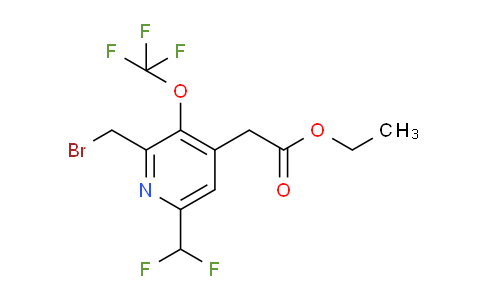 Ethyl 2-(bromomethyl)-6-(difluoromethyl)-3-(trifluoromethoxy)pyridine-4-acetate