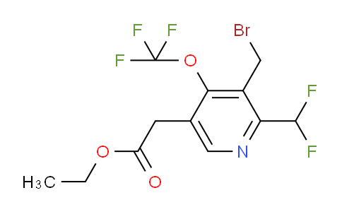 Ethyl 3-(bromomethyl)-2-(difluoromethyl)-4-(trifluoromethoxy)pyridine-5-acetate