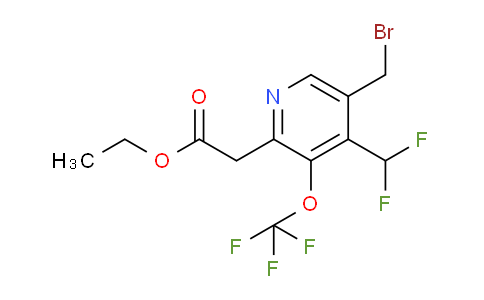 Ethyl 5-(bromomethyl)-4-(difluoromethyl)-3-(trifluoromethoxy)pyridine-2-acetate