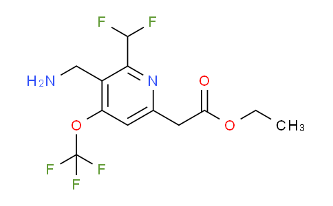 Ethyl 3-(aminomethyl)-2-(difluoromethyl)-4-(trifluoromethoxy)pyridine-6-acetate