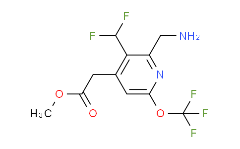 Methyl 2-(aminomethyl)-3-(difluoromethyl)-6-(trifluoromethoxy)pyridine-4-acetate