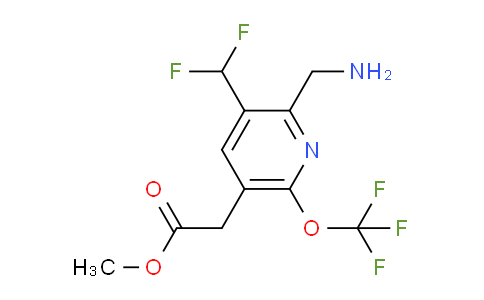 AM209826 | 1806781-42-9 | Methyl 2-(aminomethyl)-3-(difluoromethyl)-6-(trifluoromethoxy)pyridine-5-acetate