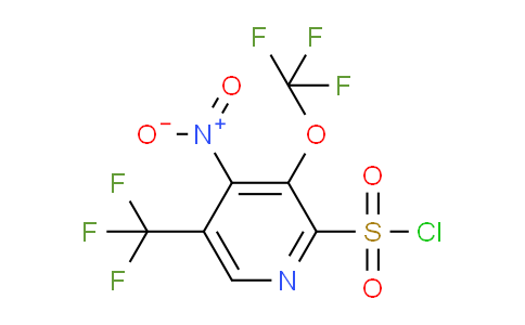 4-Nitro-3-(trifluoromethoxy)-5-(trifluoromethyl)pyridine-2-sulfonyl chloride