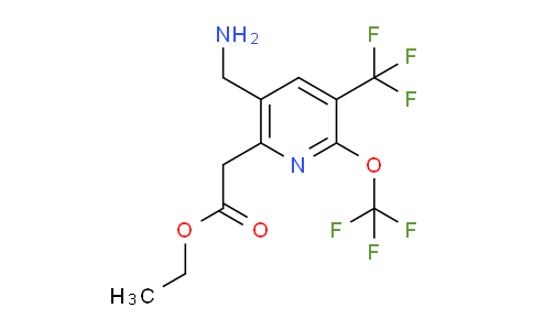 Ethyl 5-(aminomethyl)-2-(trifluoromethoxy)-3-(trifluoromethyl)pyridine-6-acetate