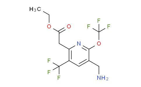 Ethyl 3-(aminomethyl)-2-(trifluoromethoxy)-5-(trifluoromethyl)pyridine-6-acetate