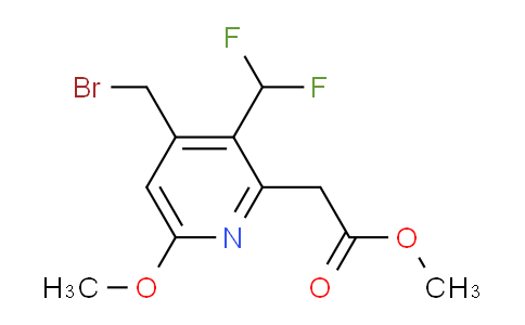 AM20990 | 1361765-42-5 | Methyl 4-(bromomethyl)-3-(difluoromethyl)-6-methoxypyridine-2-acetate
