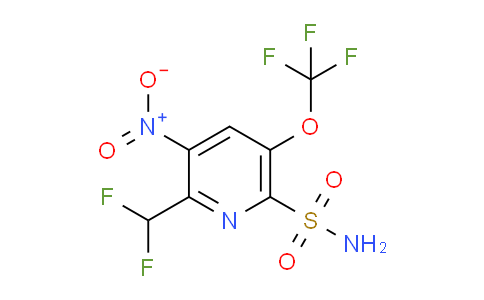 2-(Difluoromethyl)-3-nitro-5-(trifluoromethoxy)pyridine-6-sulfonamide